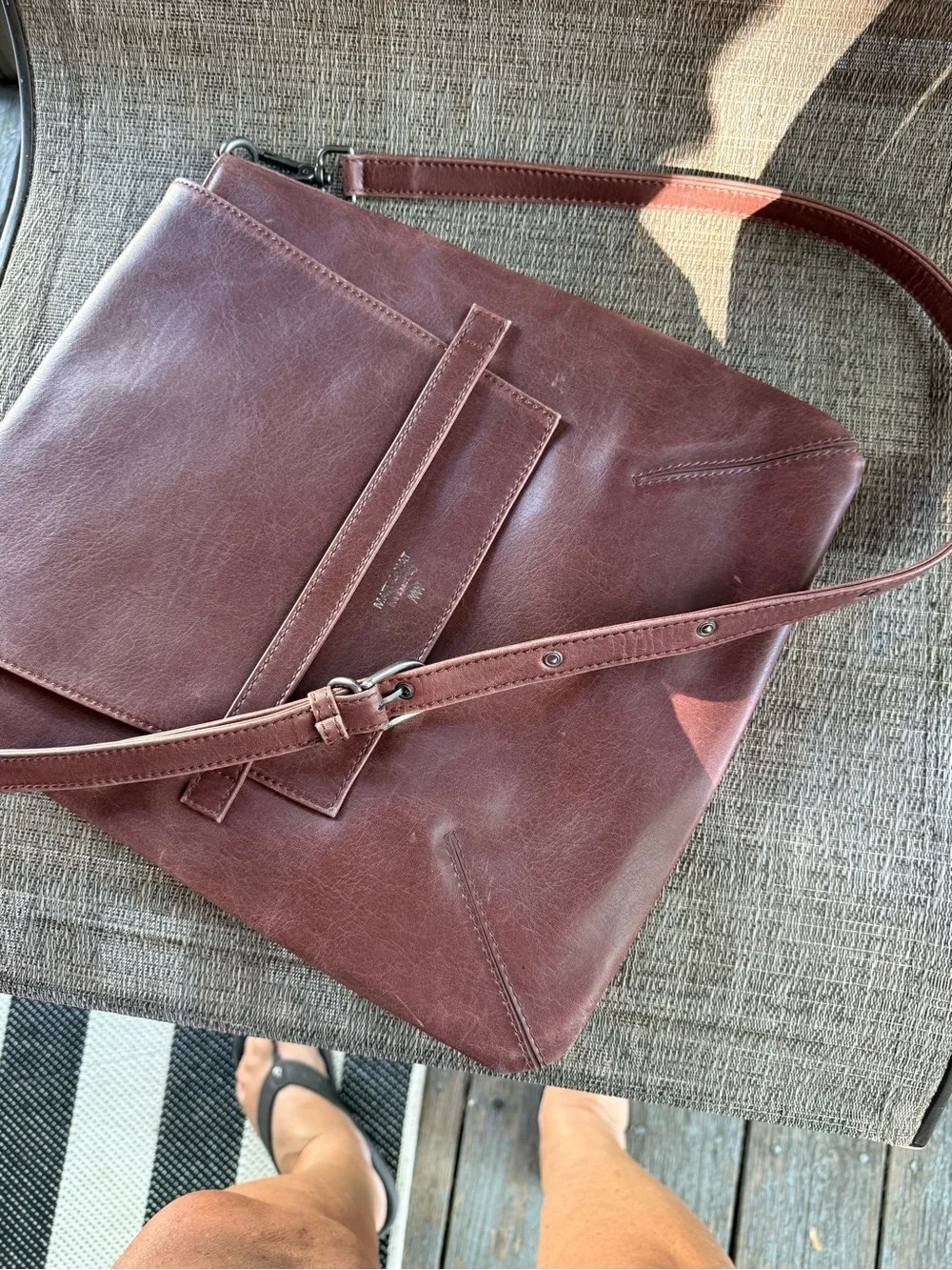 Matt & Nat Unisex Crossbody Bag in Cognac - Classic Minimal Design